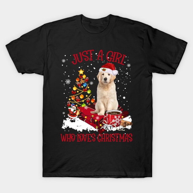 Golden Retriever Just A Girl Who Loves Christmas T-Shirt by TATTOO project